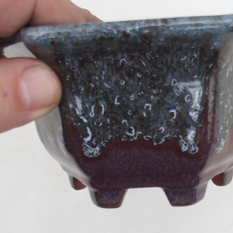 Bol bonsaï 13 x 12 x 7 cm, couleur gris bordeaux