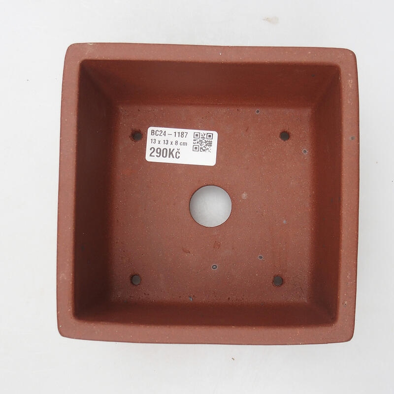 Bol bonsaï 13 x 13 x 8 cm, couleur brique