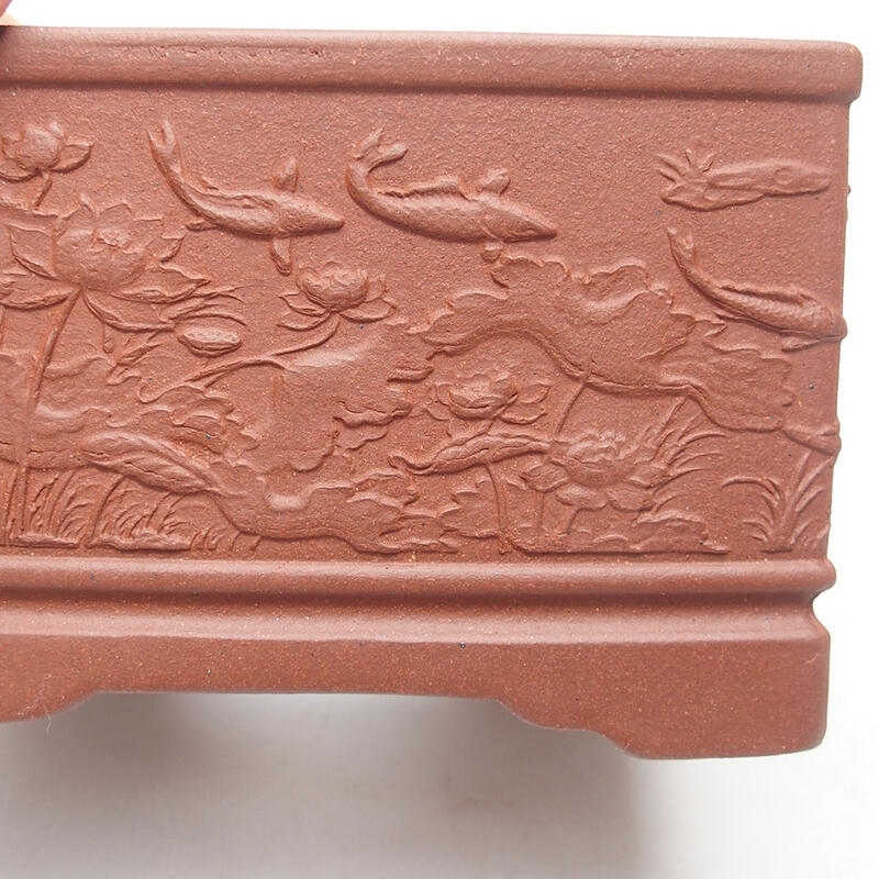 Bol bonsaï 13 x 13 x 8 cm, couleur brique