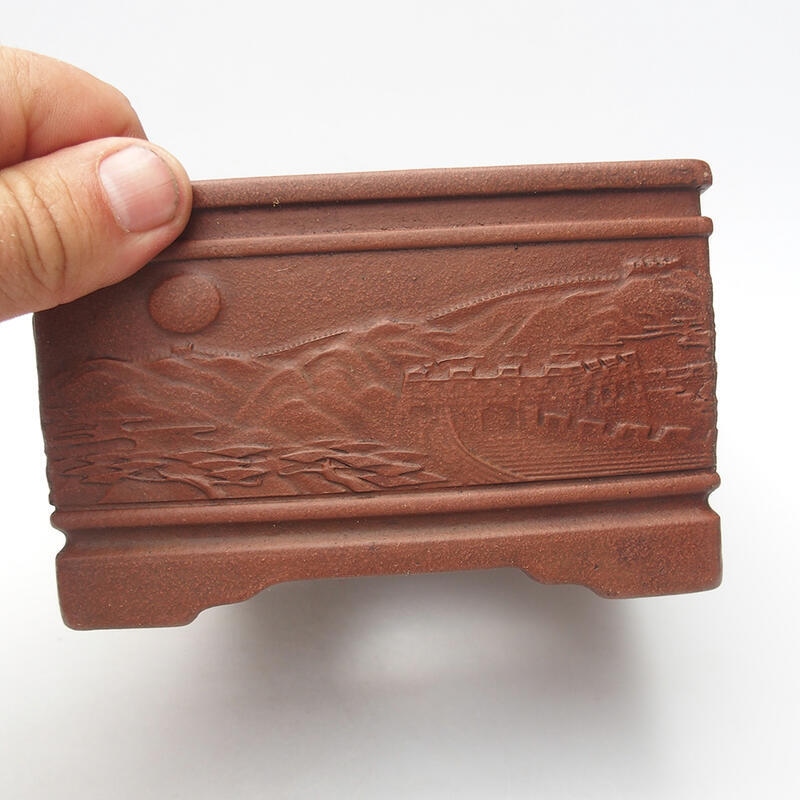 Bol pour bonsaïs 13 x 13 x 8 cm, brun