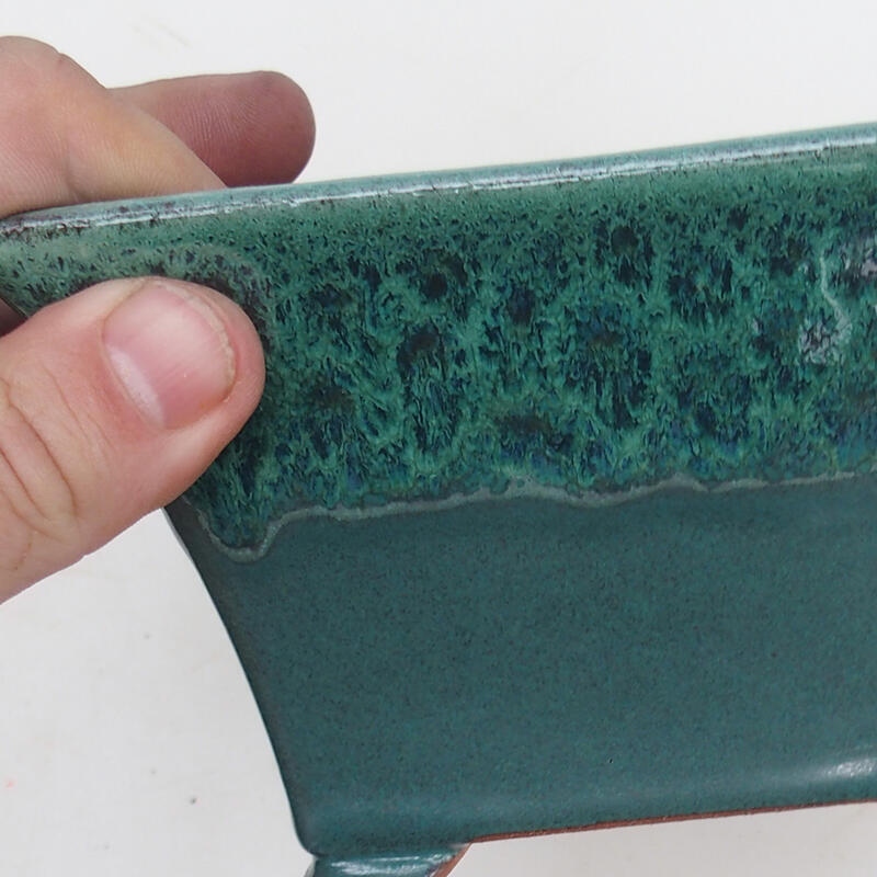 Bol pour bonsaï 14,5 x 14,5 x 8,5 cm, vert