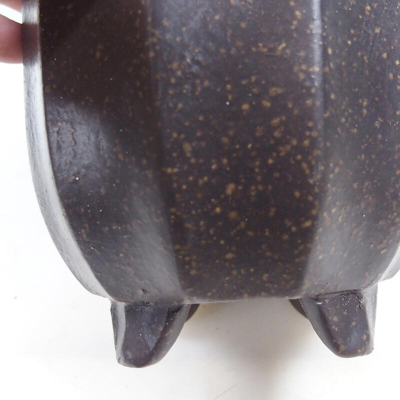 Bol pour bonsaï 14 x 14 x 15 cm, couleur ocre brun