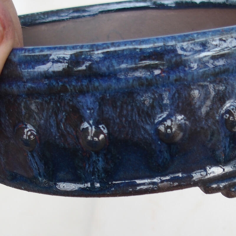 Bol à bonsaï 14 x 14 x 5,5 cm, couleur bleu