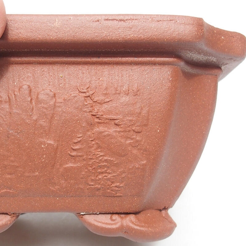 Bol à bonsaï 14 x 14 x 7 cm, couleur brique