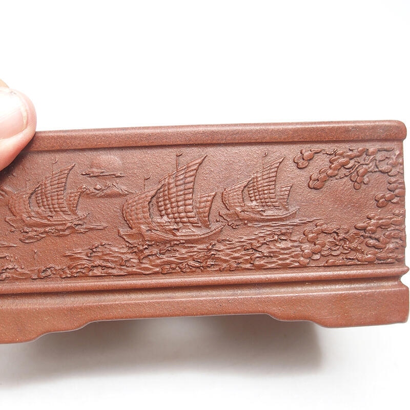 Bol pour bonsaï 15,5 x 11,5 x 6,5 cm, couleur marron