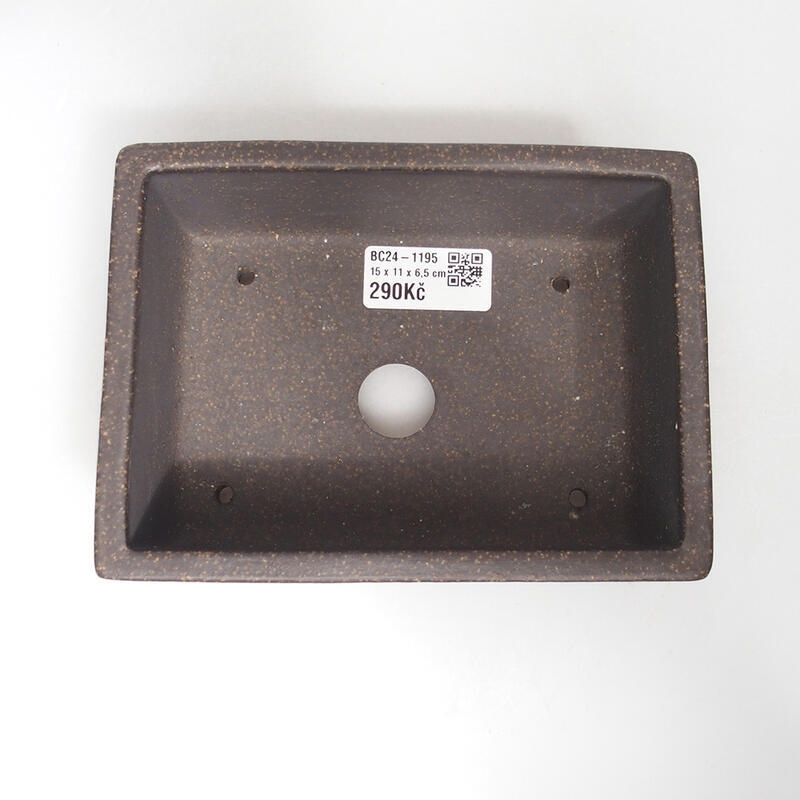 Bol pour bonsaï 15,5 x 11,5 x 6,5 cm, couleur ocre brun