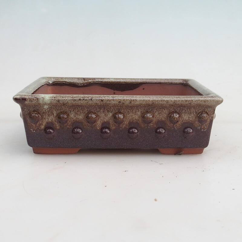Bol bonsaï 15 x 11 x 4,5 cm, couleur brun bordeaux
