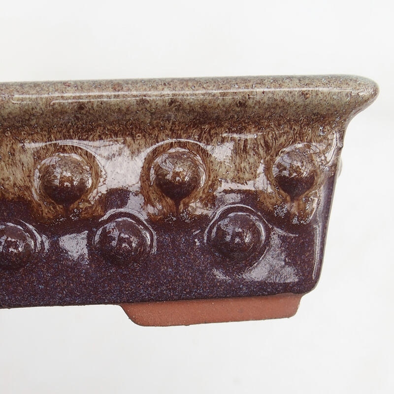 Bol bonsaï 15 x 11 x 4,5 cm, couleur brun bordeaux