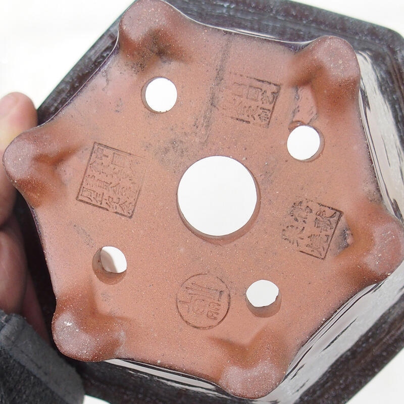 Bol pour bonsaïs 15 x 14 x 9 cm, brun