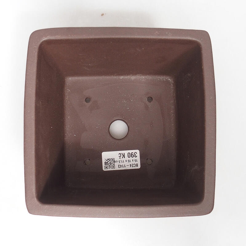 Bol pour bonsaïs 15 x 15 x 11,5 cm, couleur marron