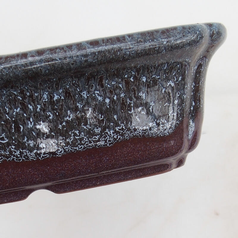 Bol bonsaï 15 x 15 x 4,5 cm, couleur gris bordeaux