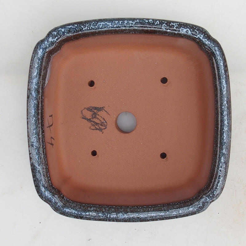 Bol bonsaï 15 x 15 x 4,5 cm, couleur gris bordeaux