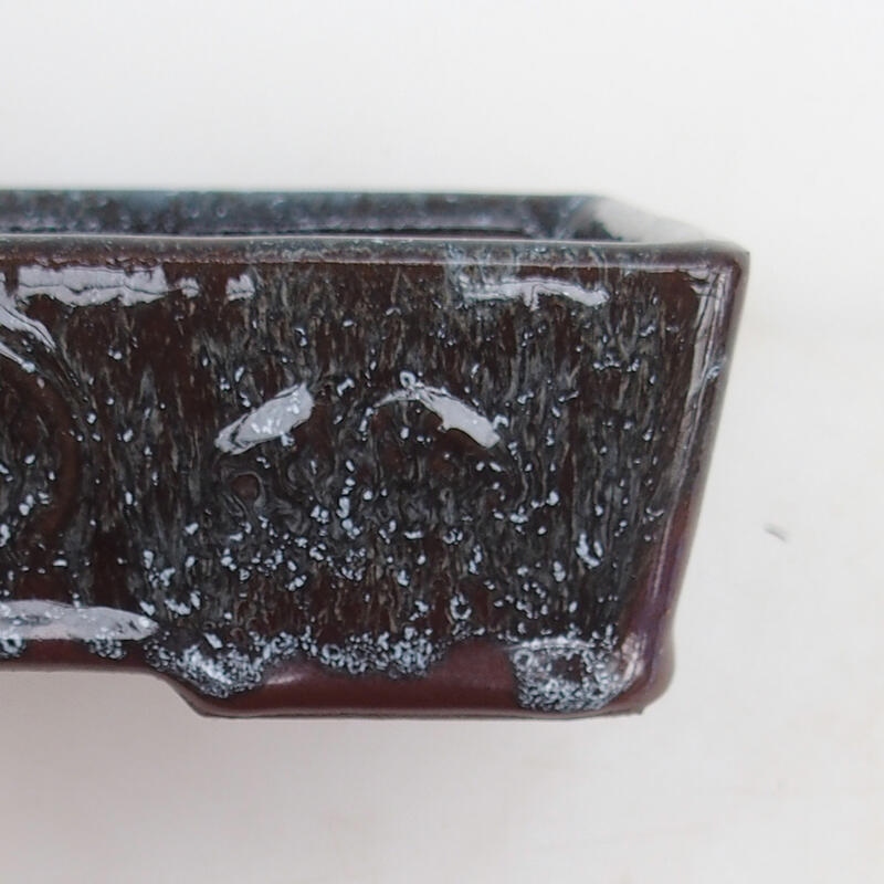 Bol bonsaï 16 x 11,5 x 4,5 cm, couleur gris bordeaux