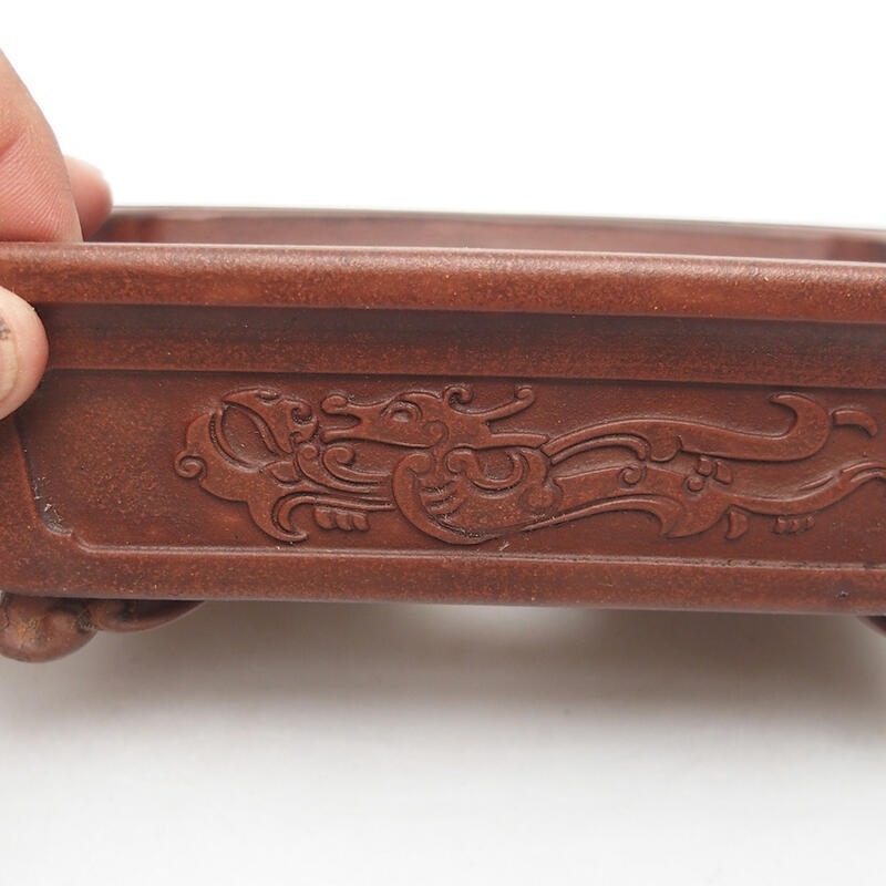 Bol à bonsaï 17,5 x 13,5 x 5,5 cm, couleur marron