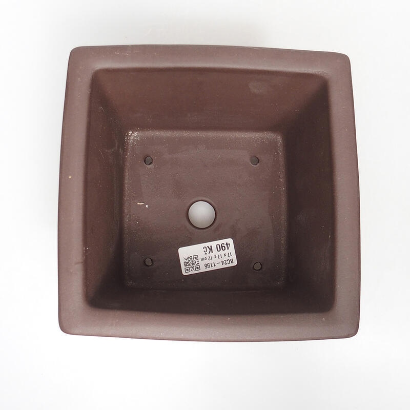 Bol pour bonsaïs 17 x 17 x 12 cm, brun