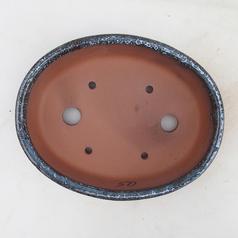 Bol bonsaï 18,5 x 14,5 x 4,5 cm, couleur blanc bordeaux