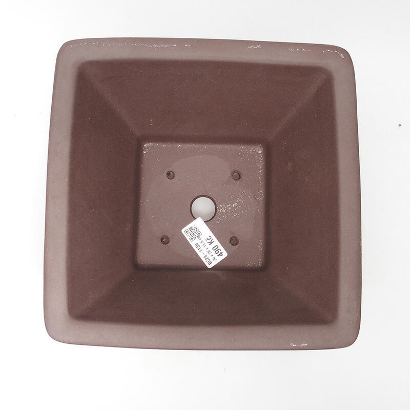 Bol à bonsaï 20,5 x 20,5 x 11 cm, couleur marron