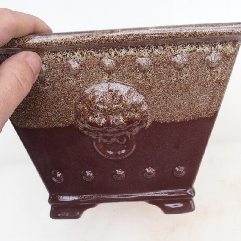 Bol pour bonsaïs 20 x 20 x 15,5 cm, brun