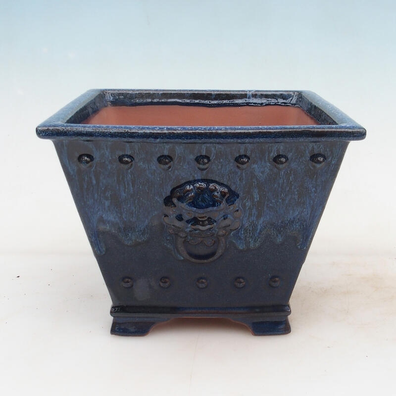 Bol à bonsaï 20 x 20 x 15,5 cm, couleur bleu