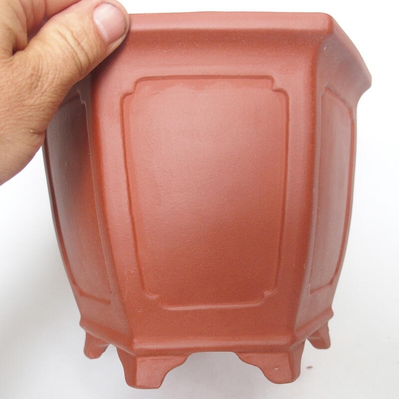 Bol bonsaï 21 x 18 x 16 cm, couleur brique