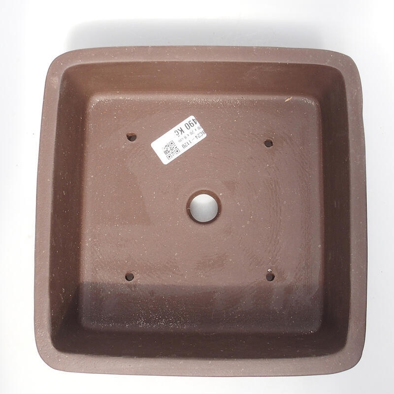 Bol pour bonsaï 21 x 21 x 7,5 cm, brun