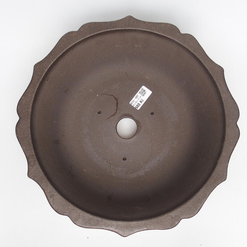 Bol pour bonsaï 30 x 30 x 12 cm, couleur ocre brunâtre