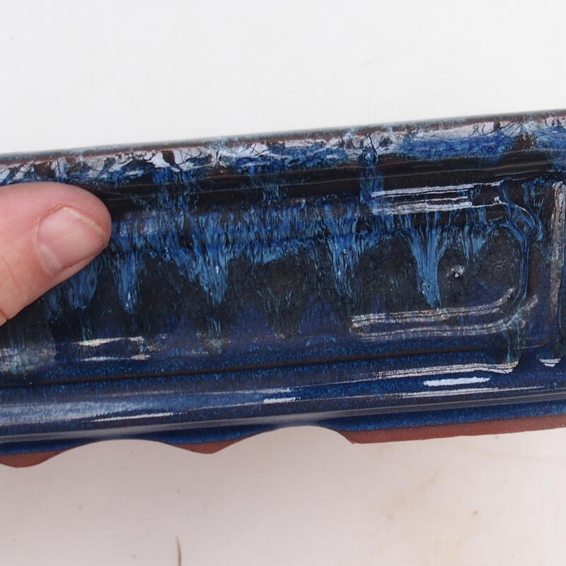 Bol pour bonsaï 31 x 23 x 6,5 cm, couleur bleu