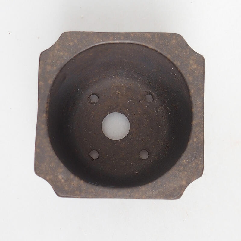 Bol à bonsaï 7 x 7 x 6 cm, couleur ocre brunâtre