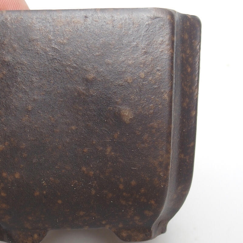 Bol à bonsaï 7 x 7 x 6 cm, couleur ocre brunâtre