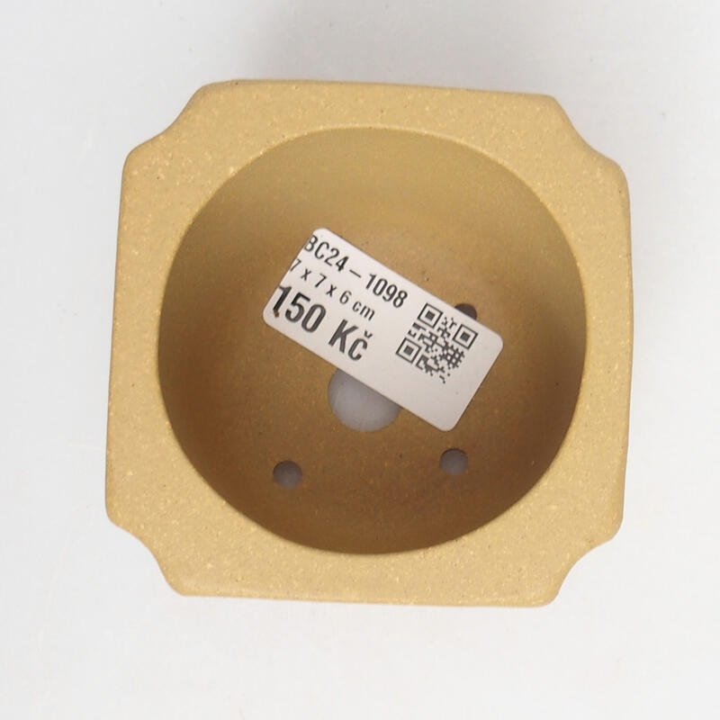 Bol pour bonsaï 7 x 7 x 6 cm, couleur ocre