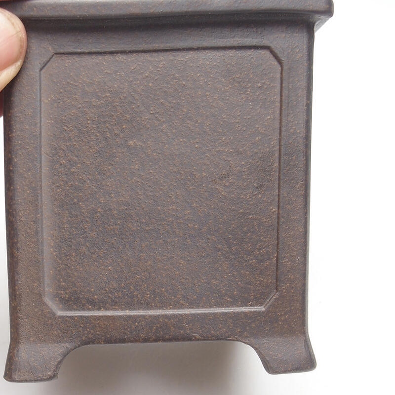 Bol pour bonsaï 9,5 x 9,5 x 10 cm, couleur brun ocre