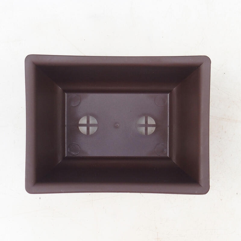 Bol à bonsaï en plastique MP-3 brun - 11 x 8 x 5,5 cm