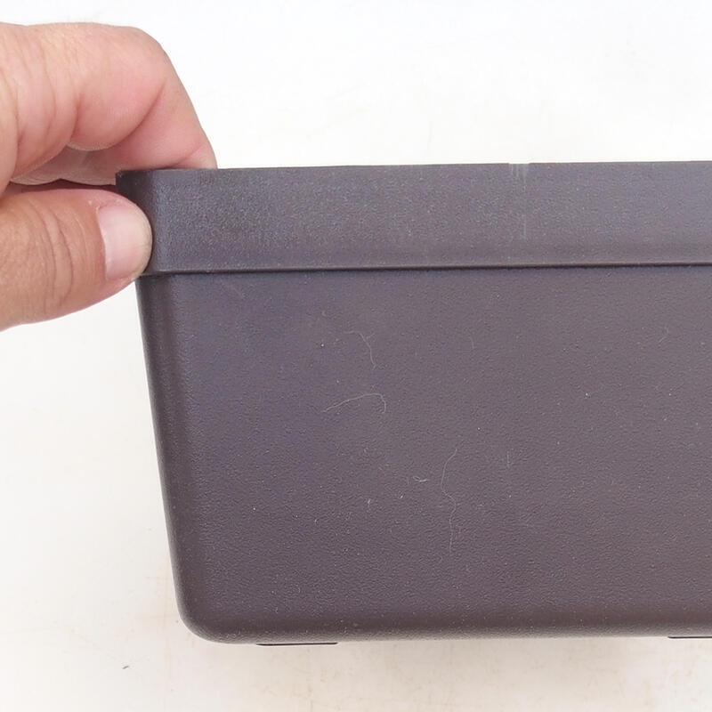 Bol à bonsaï en plastique YMDR brun -1 - 16 x 16 x 10 cm