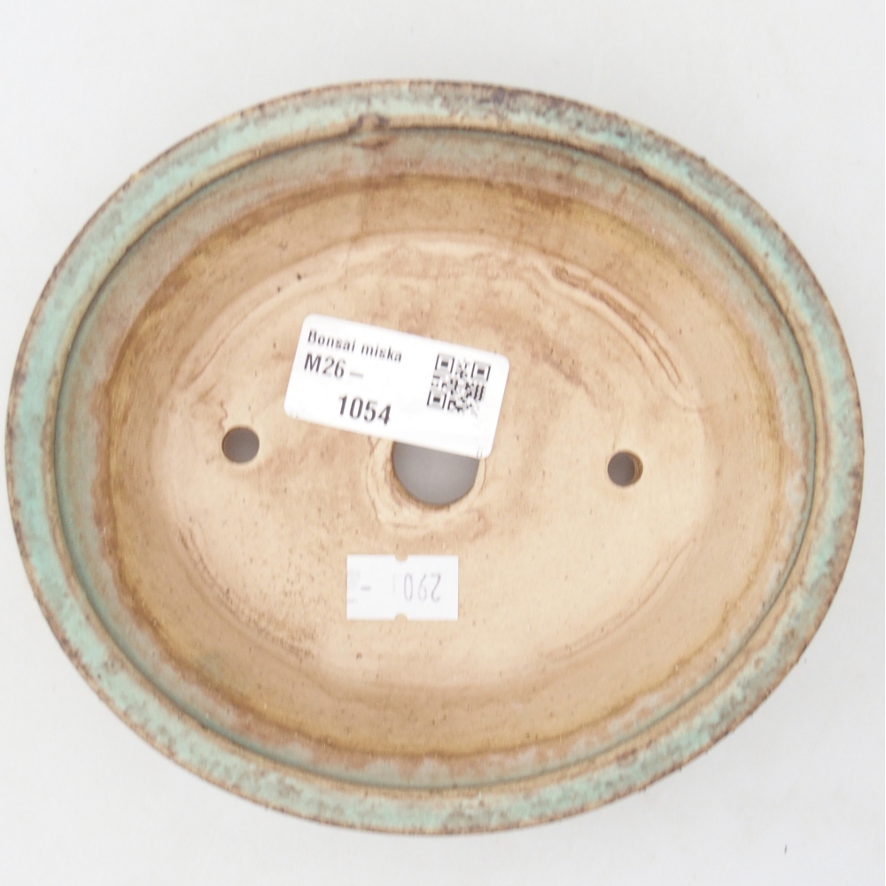 Bol à bonsaï en céramique 14,5 x 12,5 x 4 cm, vert