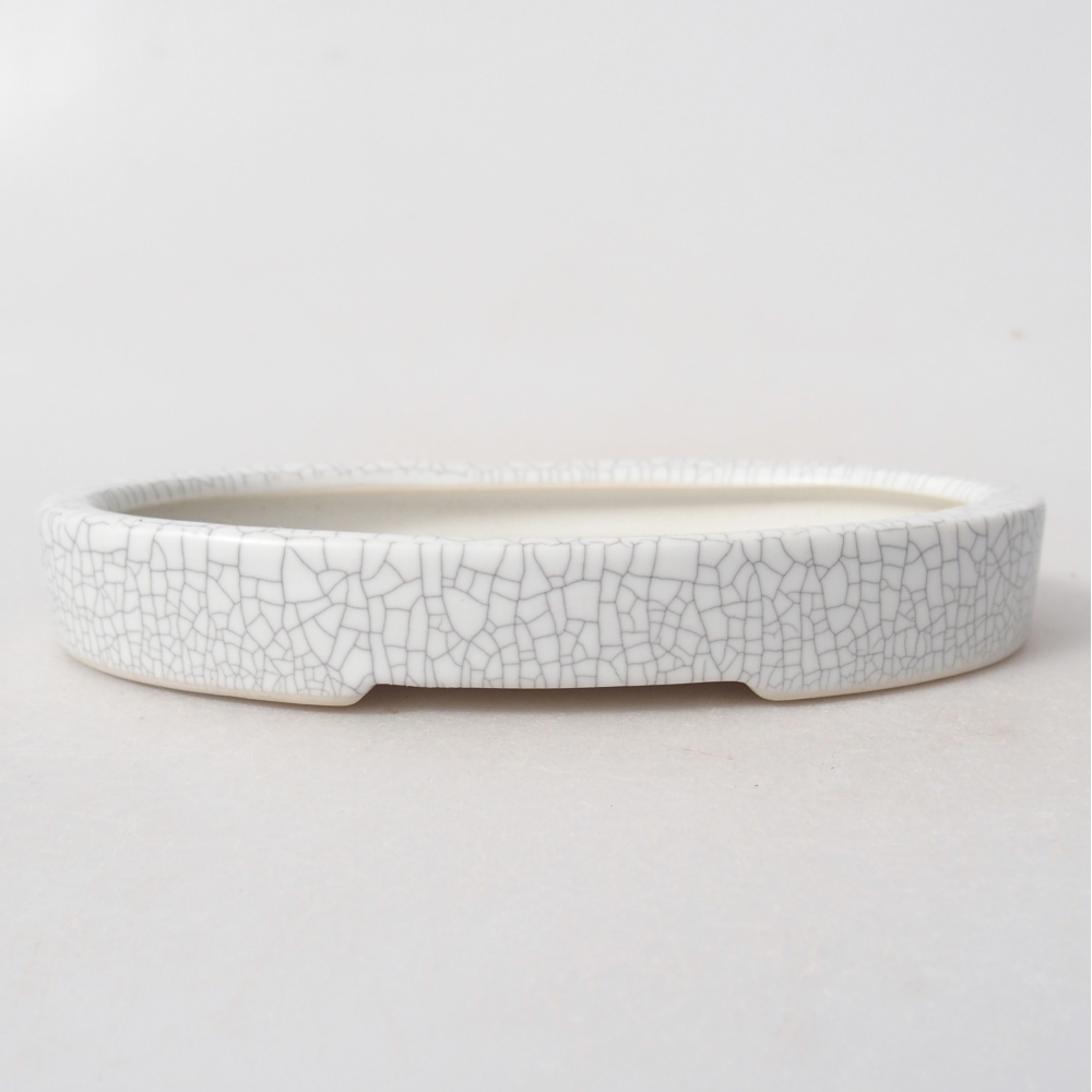 Bol à bonsaï en céramique 15,5 x 10 x 2 cm, couleur raku