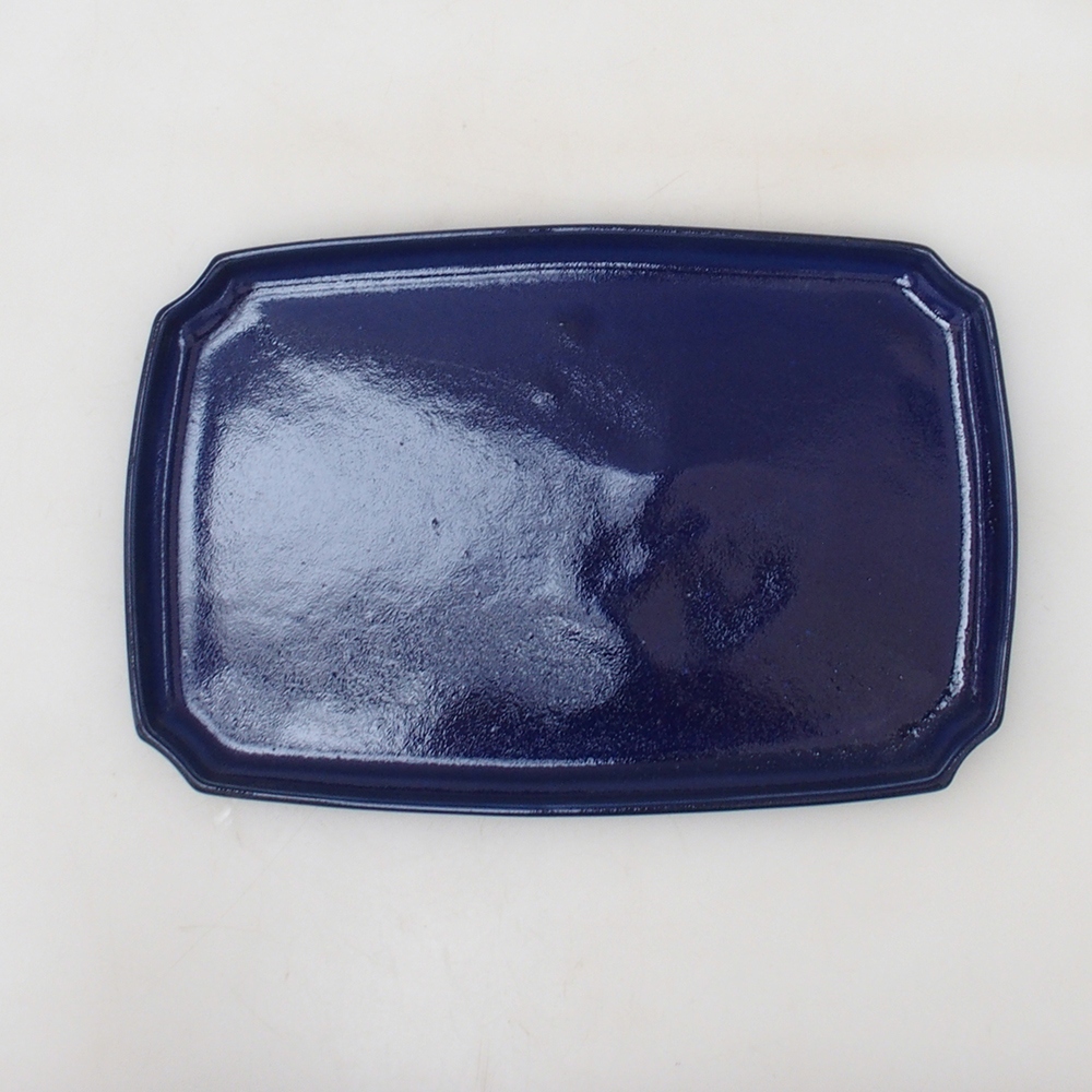 Bol en céramique H07 - 28 x 19 x 1,5 cm - bleu