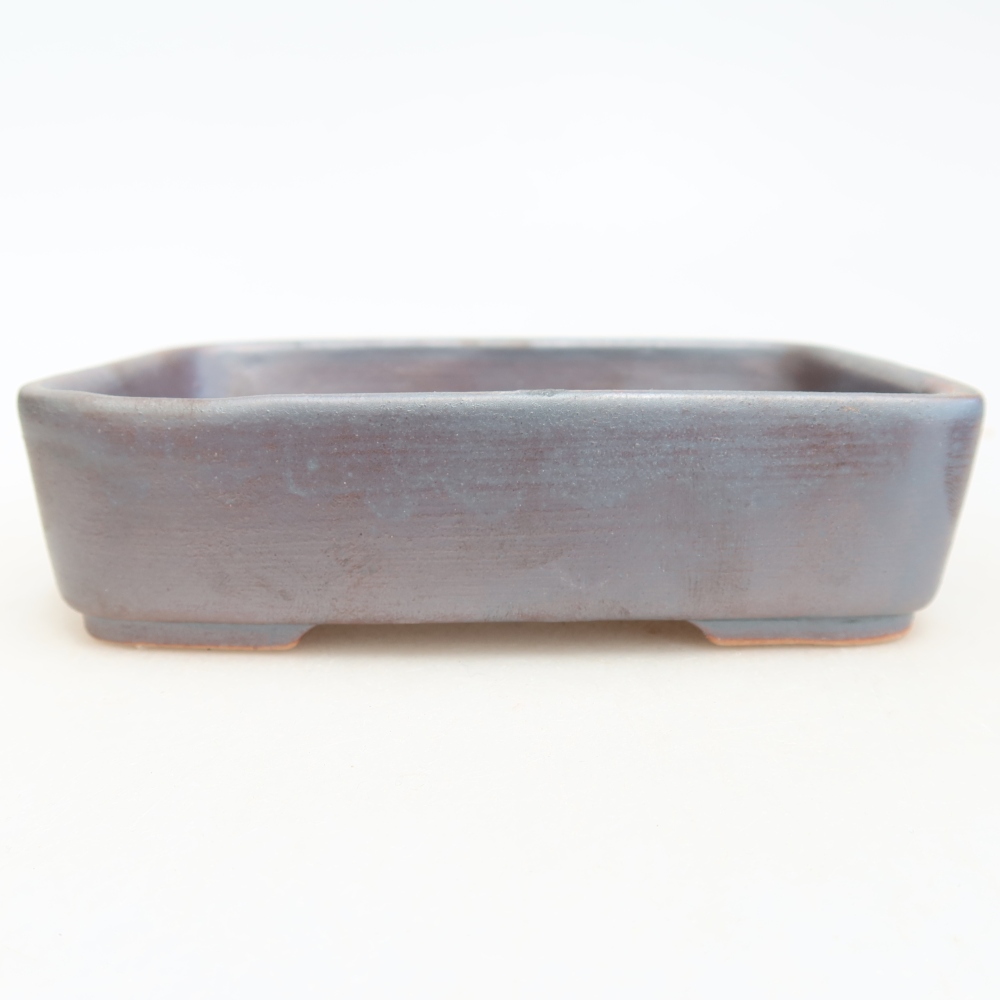Pot à bonsaï en céramique 13 x 9,5 x 3,5 cm, couleur métallique