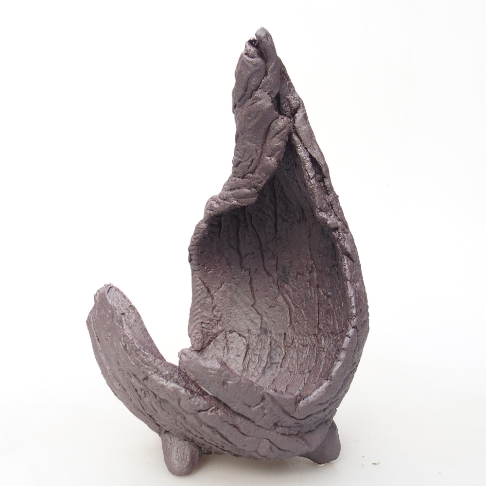 Coquille en céramique 9 x 8,5 x 13,5 cm , couleur métallique