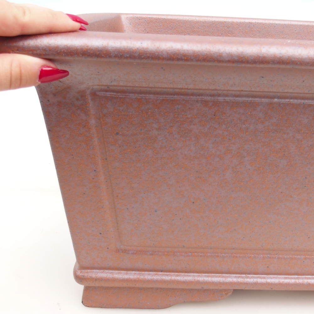 Bol bonsaï en céramique 51 x 37,5 x 20 cm , couleur métal - ENLEVEMENT PERSONNEL UNIQUEMENT ou transport sur palette