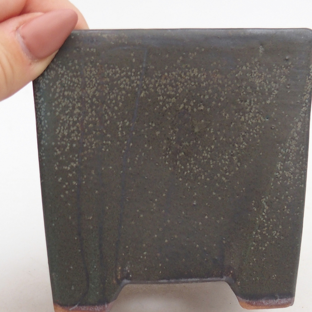 Bol bonsaï en céramique 9 x 9 x 8,5 cm, gris