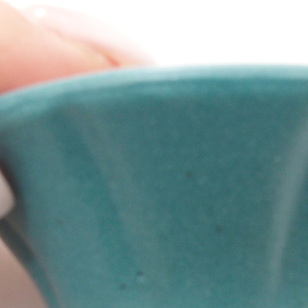 Bol à bonsaï en céramique 6,5 x 5,5 x 4 cm, couleur bleu