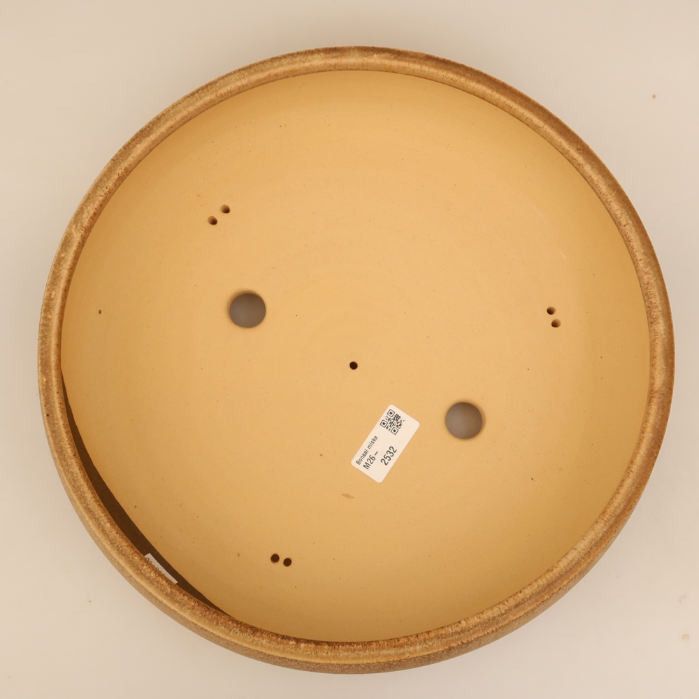 Pot à bonsaï en céramique 31 x 31 x 8,5 cm, couleur marron