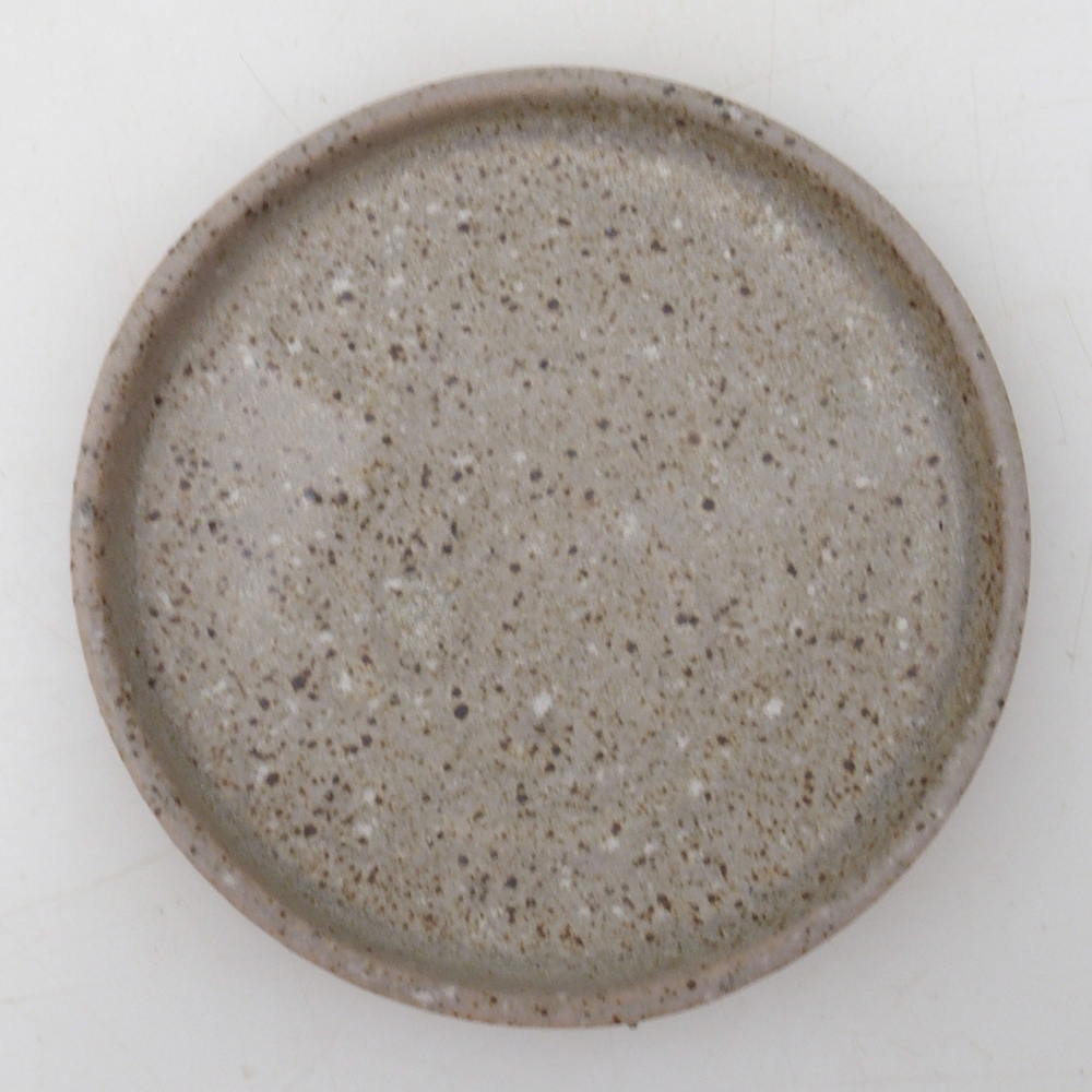 Console ronde pour bonsaïs D6-S - 10 x 10 x 1 cm - beige