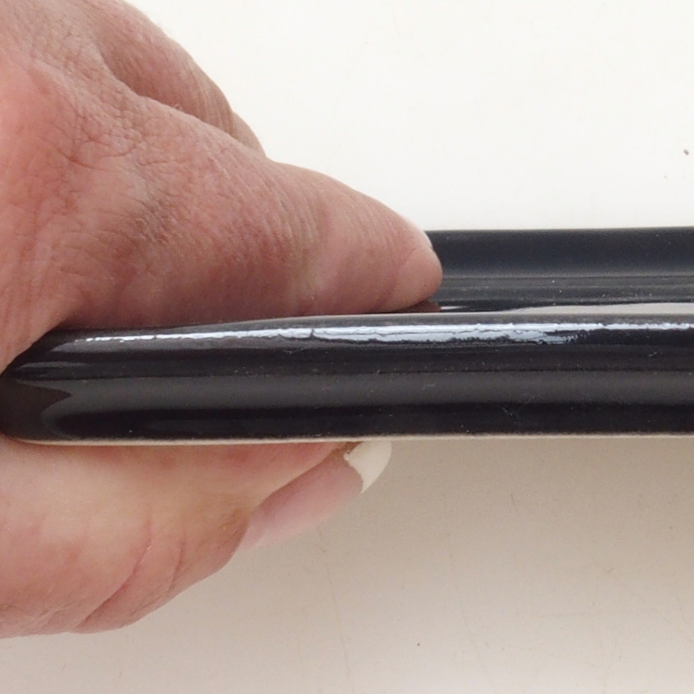 Plateau rectangulaire pour bonsaïs D5-M - 12,5 x 10,5 x 1 cm - noir