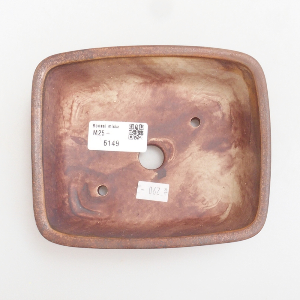 Bol à bonsaï en céramique 10 x 8,5 x 4 cm, brun