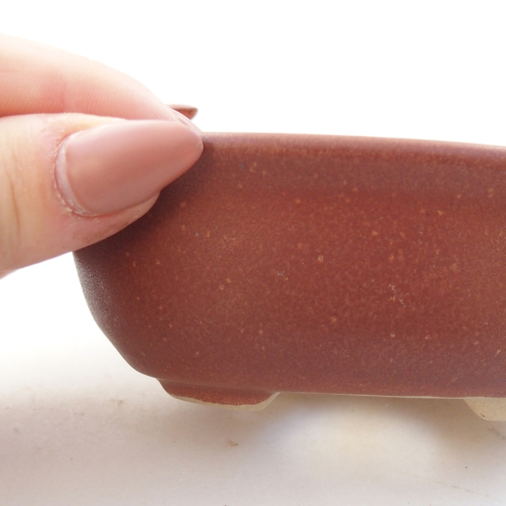 Bol à bonsaï en céramique 11 x 9 x 4 cm, brun