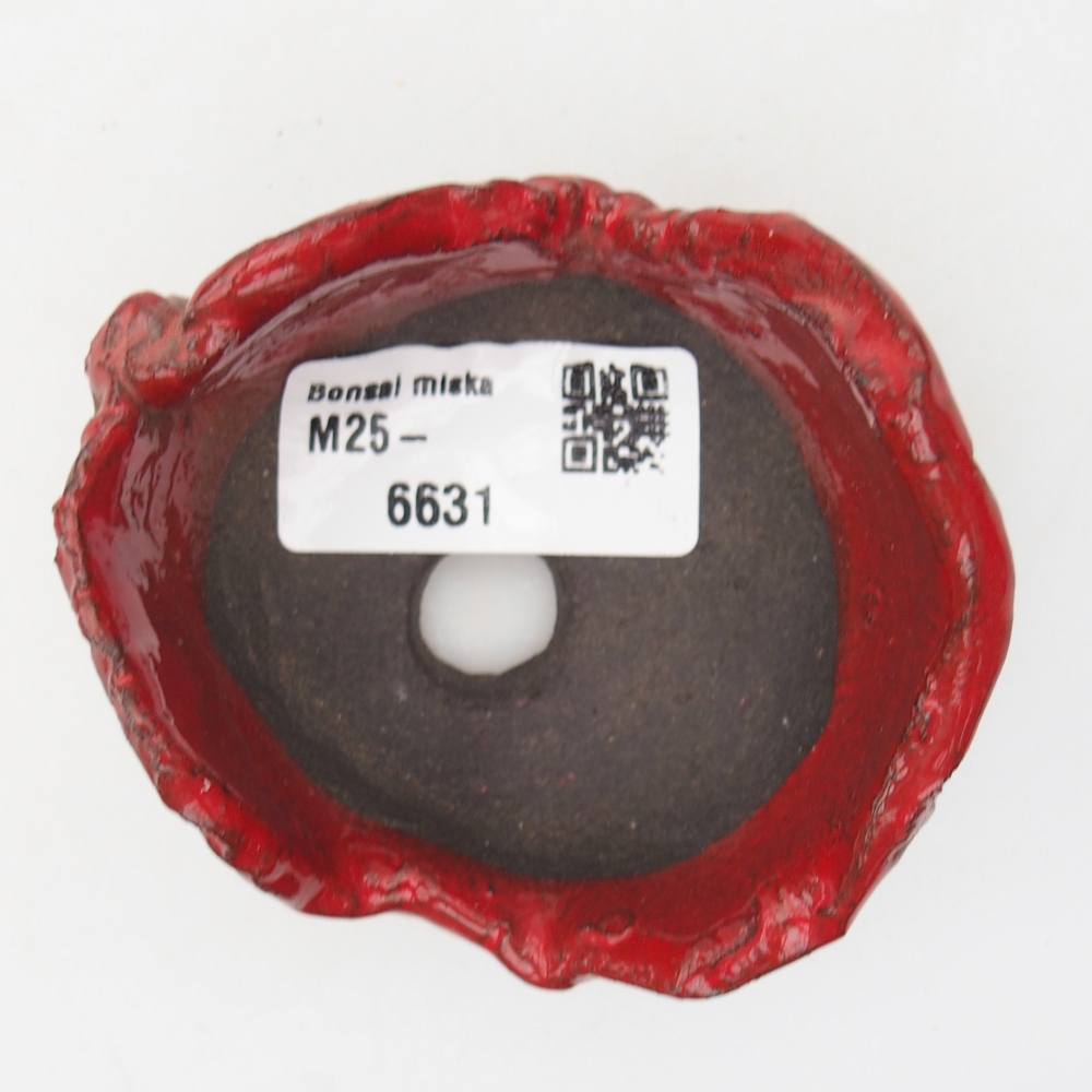 Coquille en céramique 7,5 x 7 x 4,5 cm , couleur rouge