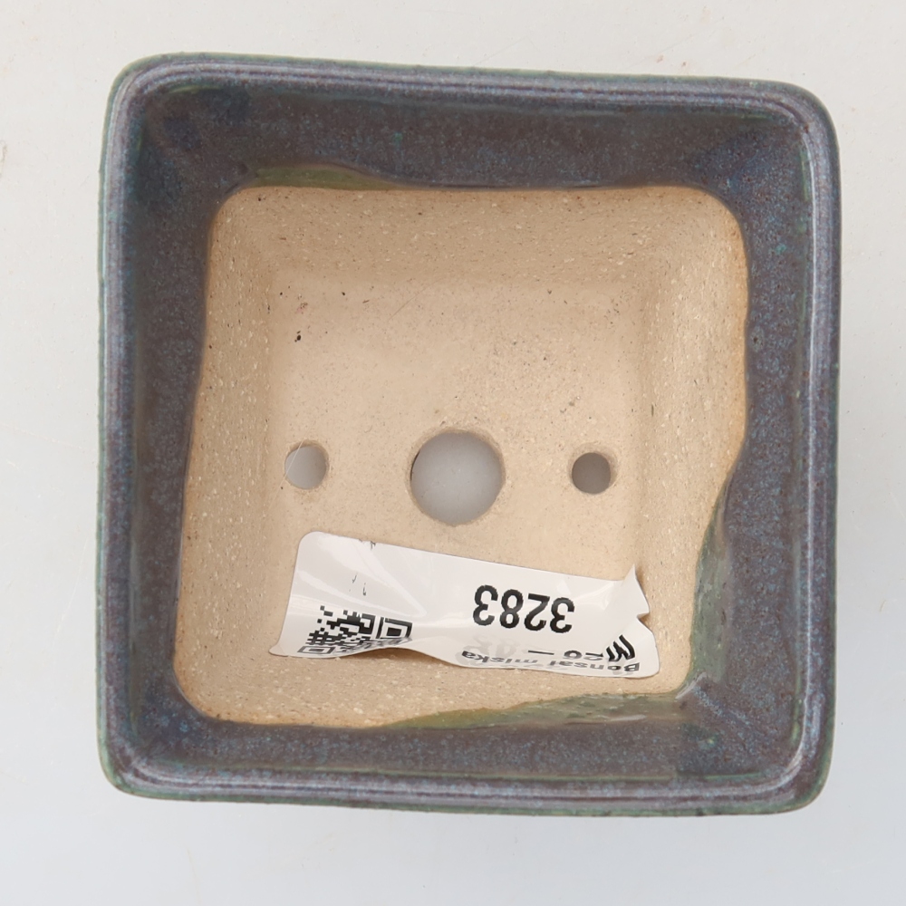 Pot à bonsaï en céramique 6,5 x 6,5 x 5 cm, couleur grise