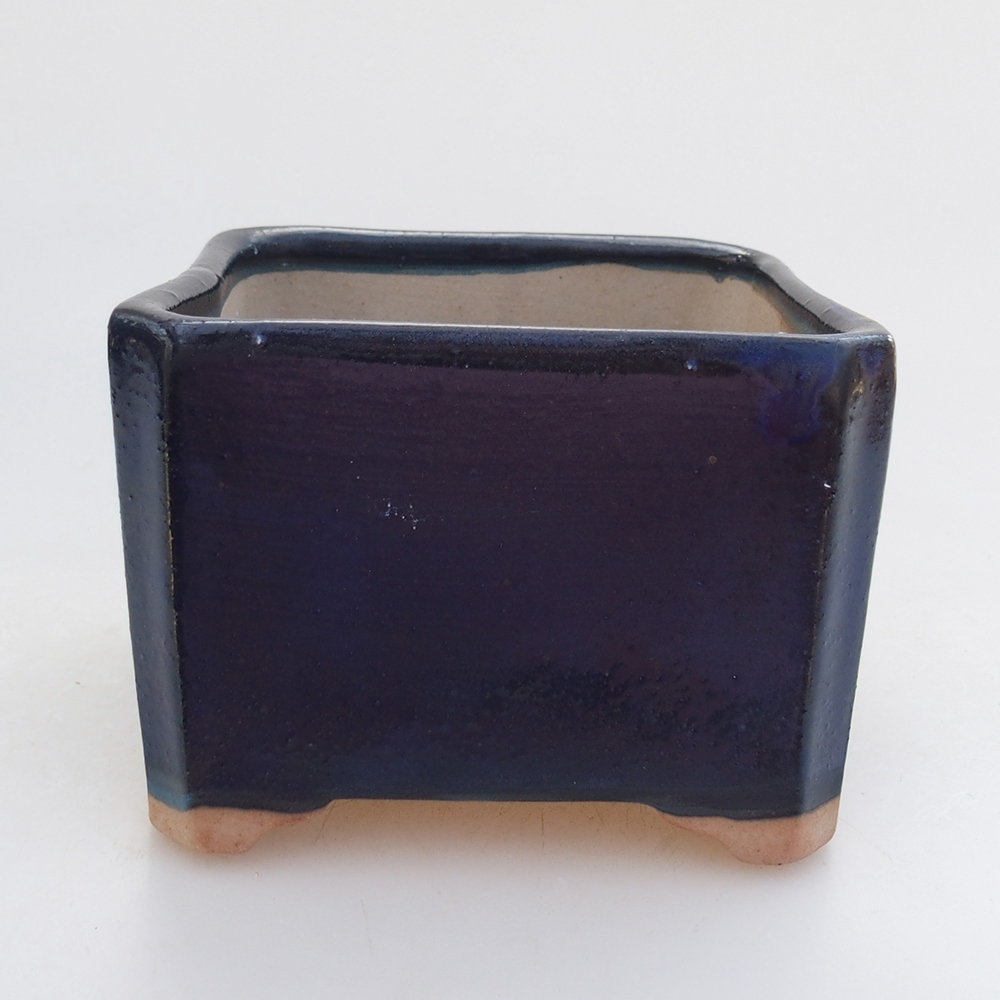 Bol à bonsaï en céramique 9 x 9 x 7 cm, couleur bleu