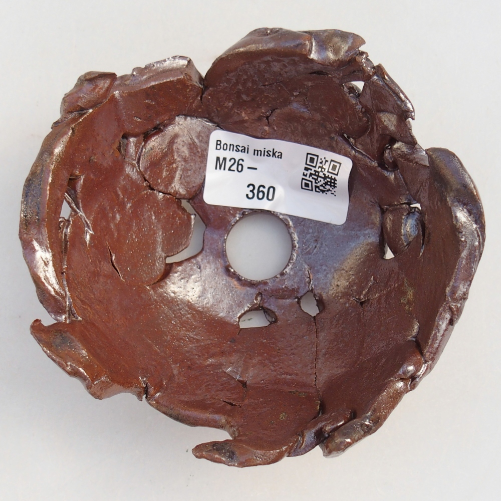 Coquille en céramique 10 x 10 x 5 cm , couleur marron